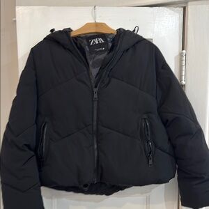 Zara Black Puffer Jacket